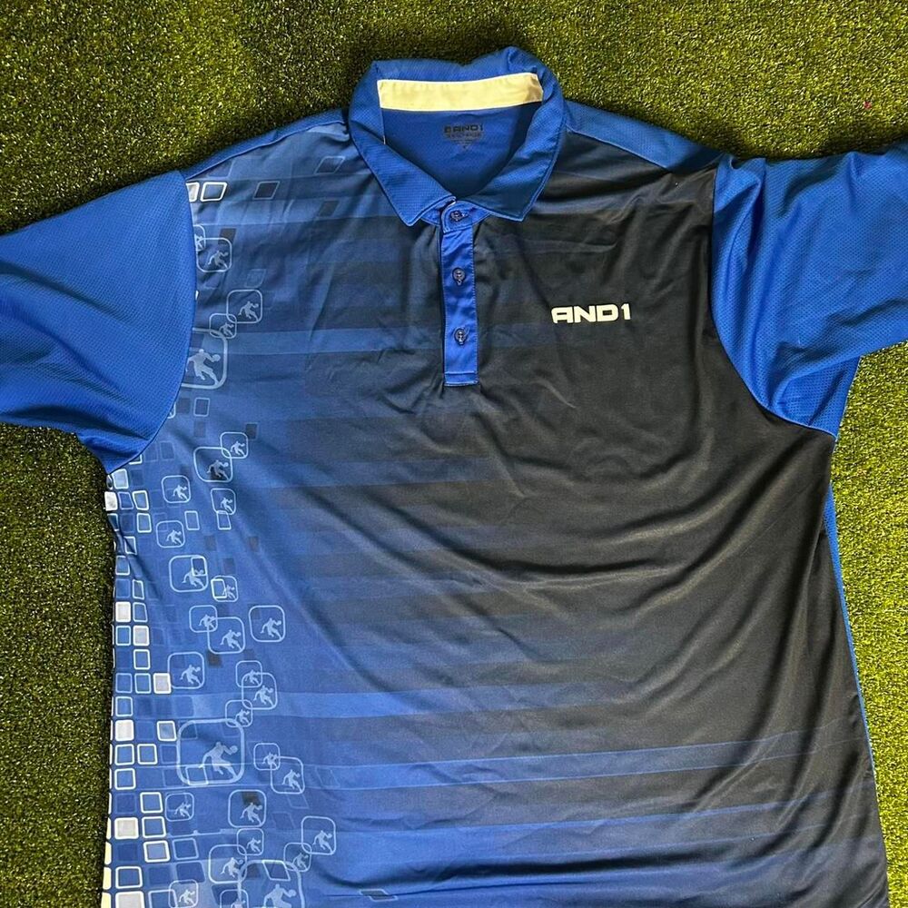 And1 Men's Blue and Navy Polo-shirts